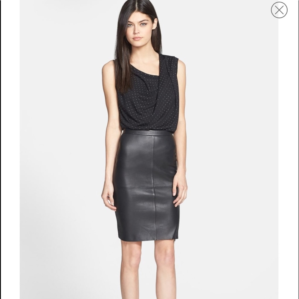 BRAND NEW NEVER WORN TROUVE LEATHER FRONT SKIRT